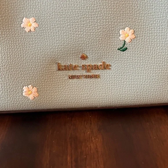 Kate Spade:Darcy Aphrodite Mint Green Floral Small Bucket CrossbodyBag- GoldTone - Picture 2 of 16